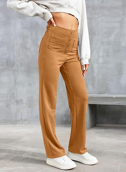 Aria | Pantaloni casual a vita alta elasticizzati