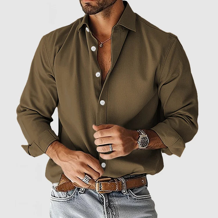 Massimo | Camicia di cotone casual