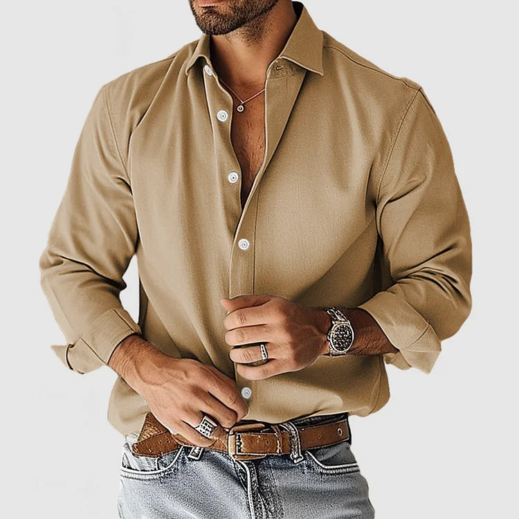 Massimo | Camicia di cotone casual