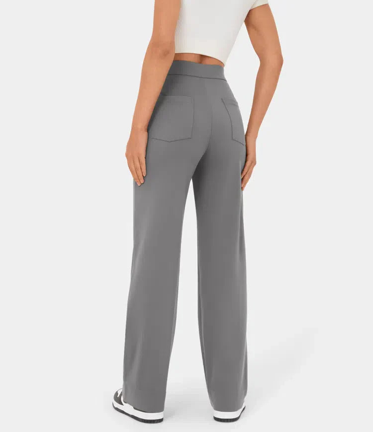 Aria | Pantaloni casual a vita alta elasticizzati