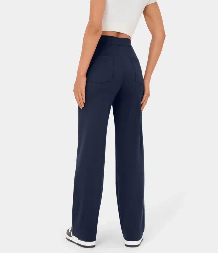 Aria | Pantaloni casual a vita alta elasticizzati