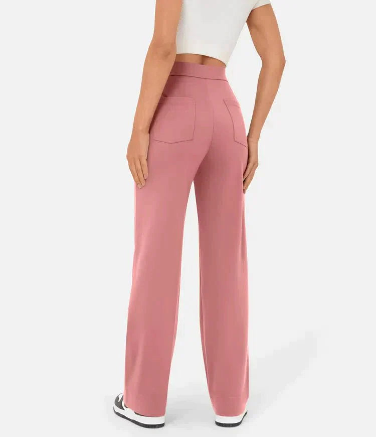 Aria | Pantaloni casual a vita alta elasticizzati