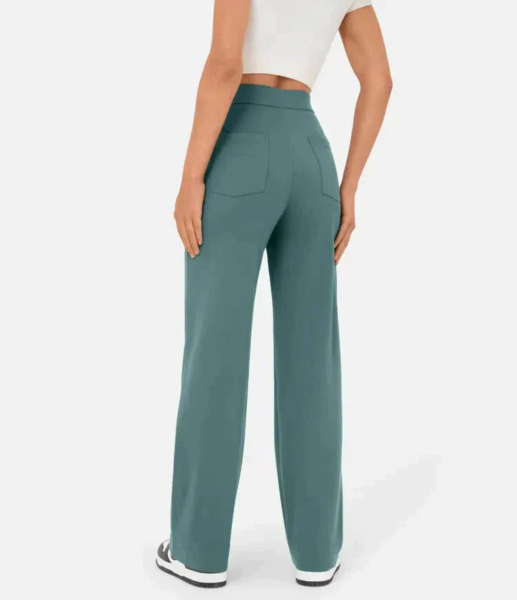 Aria | Pantaloni casual a vita alta elasticizzati