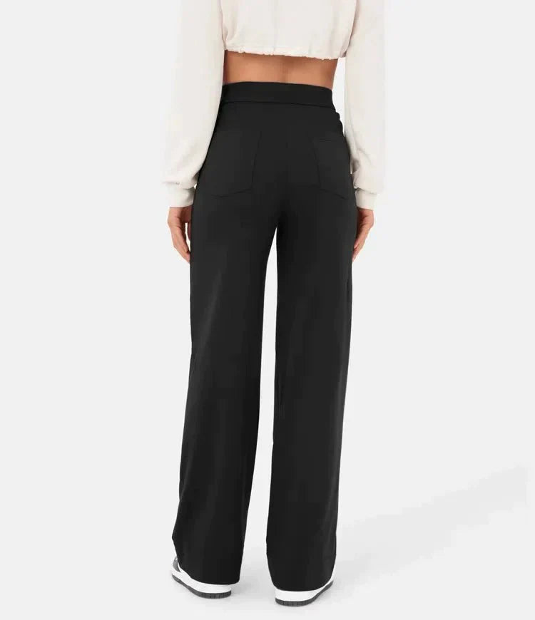 Aria | Pantaloni casual a vita alta elasticizzati